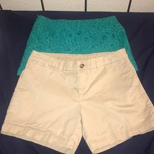 2 shorts sold Together $5 or separated $3.